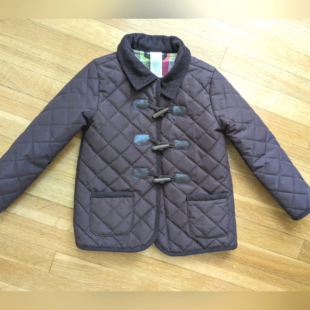 Gymboree Brown Quilted girl toddler jacket. Size 4T